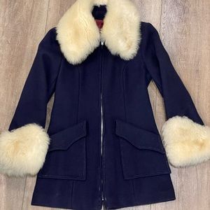70’s vintage Penny Lane Young Dimensions wool coat with shearling